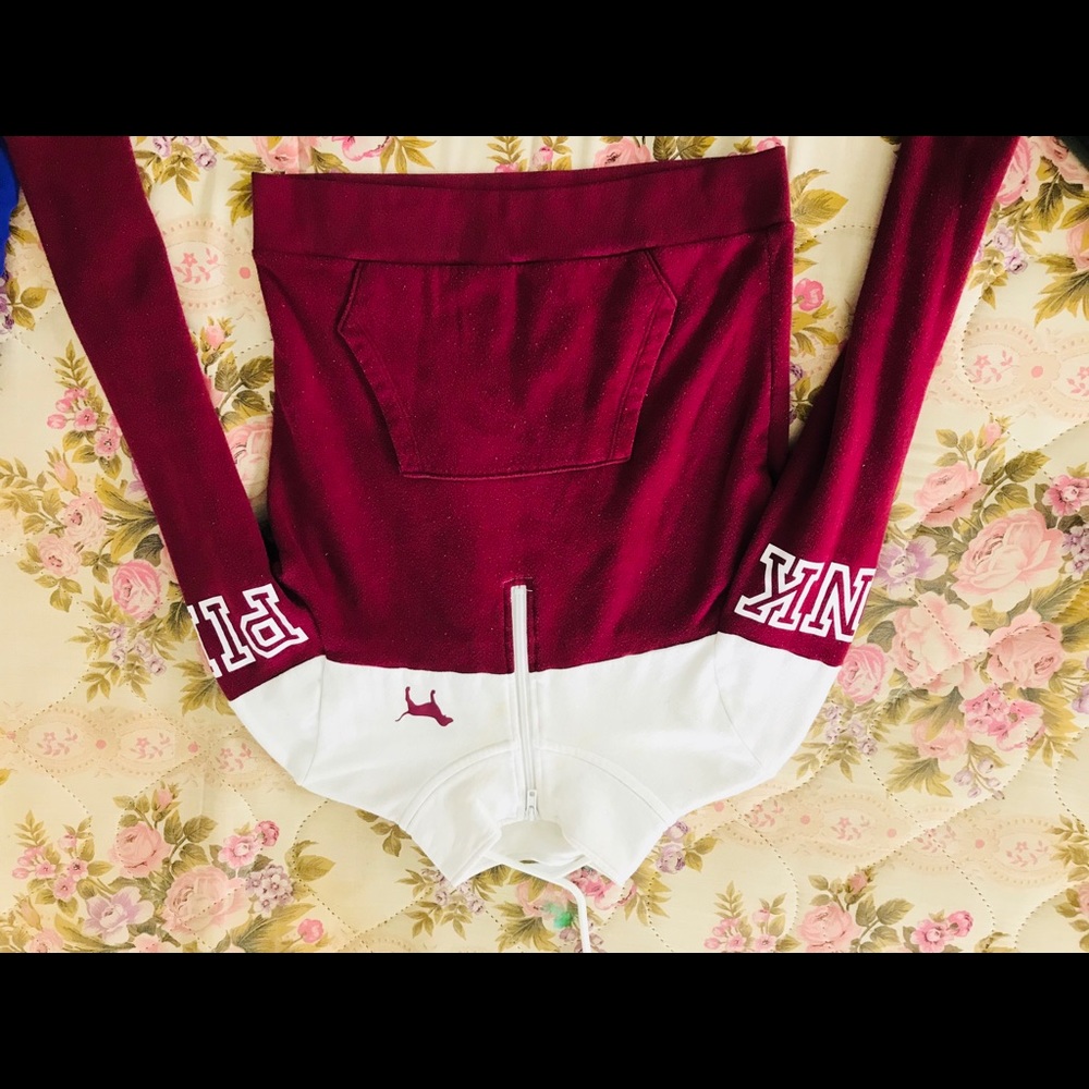 Vs pink half zip up